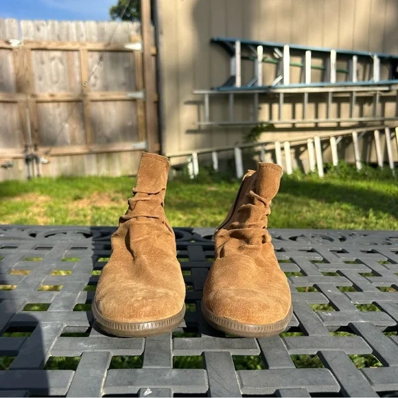 Munro Scout Tobacco Suede Ruched‎ Water Resistant Comfort Bootie size 5.5 - Picture 2 of 10